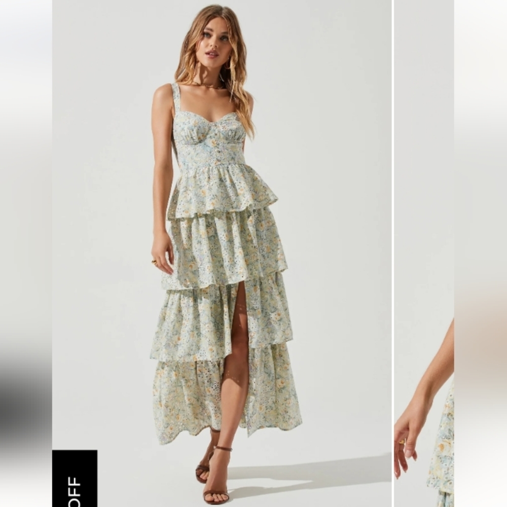 Astr - Midsummer floral tiered maxi dress